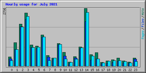 Hourly usage for July 2021