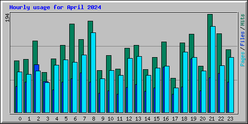 Hourly usage for April 2024