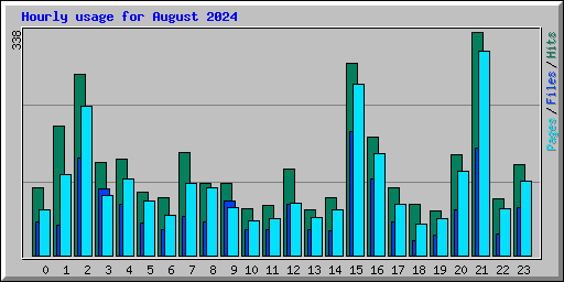 Hourly usage for August 2024