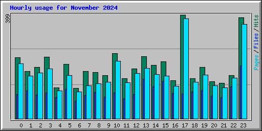 Hourly usage for November 2024